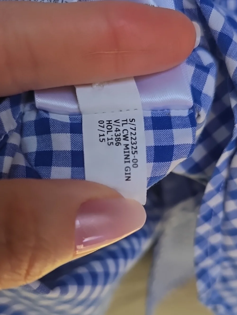 Banana Republic Blue Plaid Custom 078 Wash Shirt Tailored Slim Fit Small S